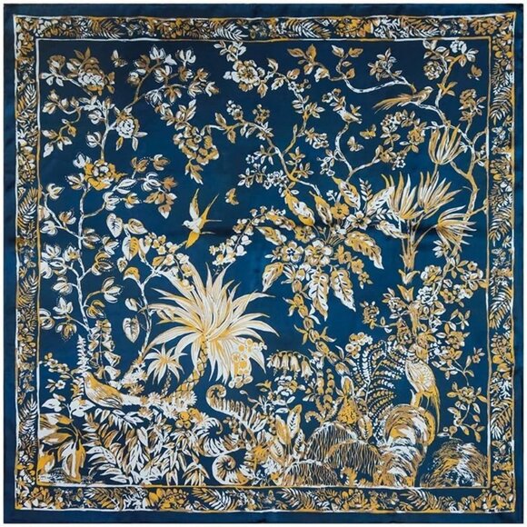 Lightweight Silk 43" Large Square Headscarf & Shawl For Women's - Picture 1 of 2